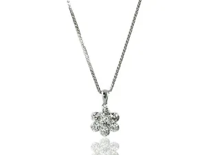 ﻿1.05ct t.w. Seven Stone Diamond Flower Motif Pendant