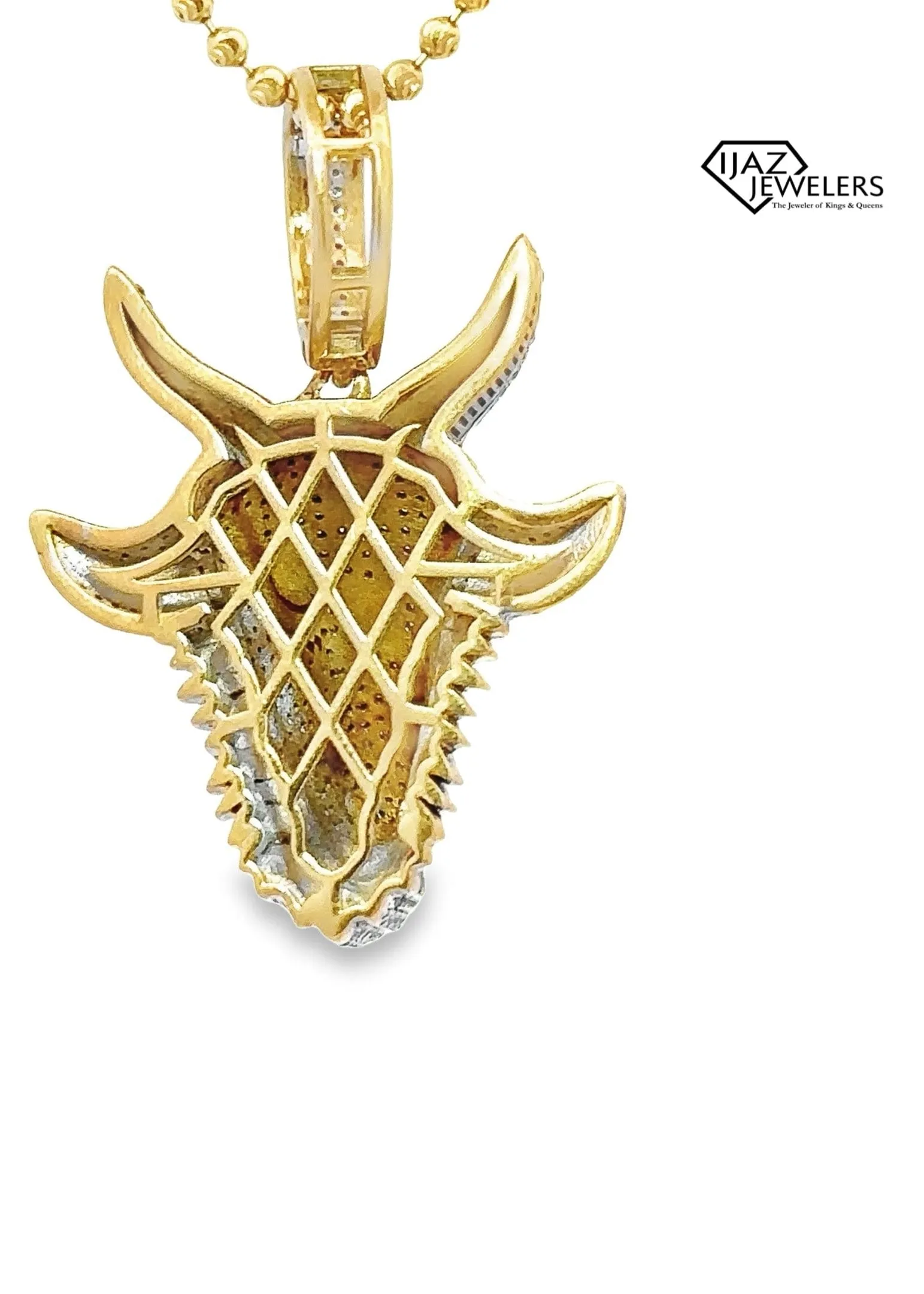 10K Gold 1.35 CTW diamond Goat Charm