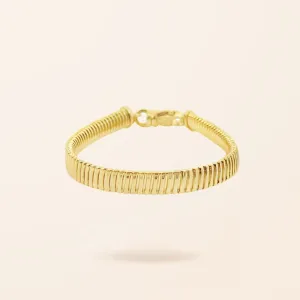 10K Gold Omega Snake Bracelet