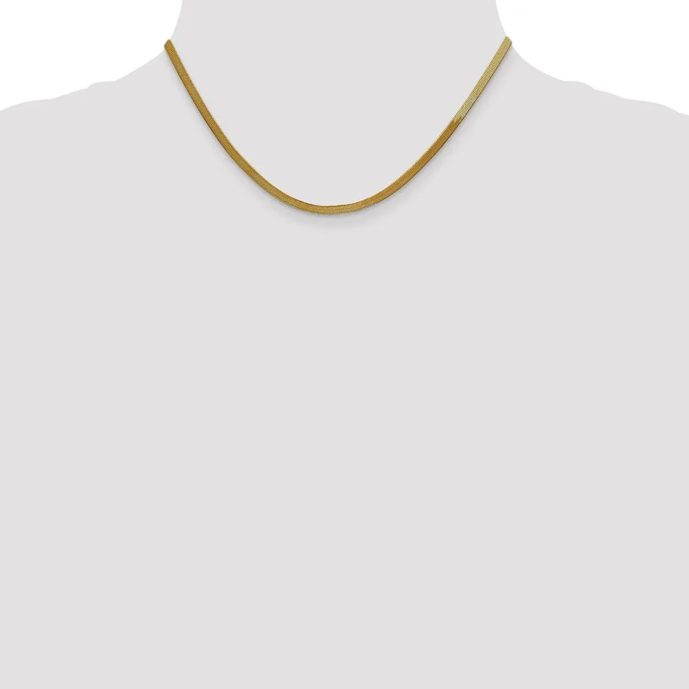 10KT Yellow Gold 16-inch 3MM Herringbone Chain