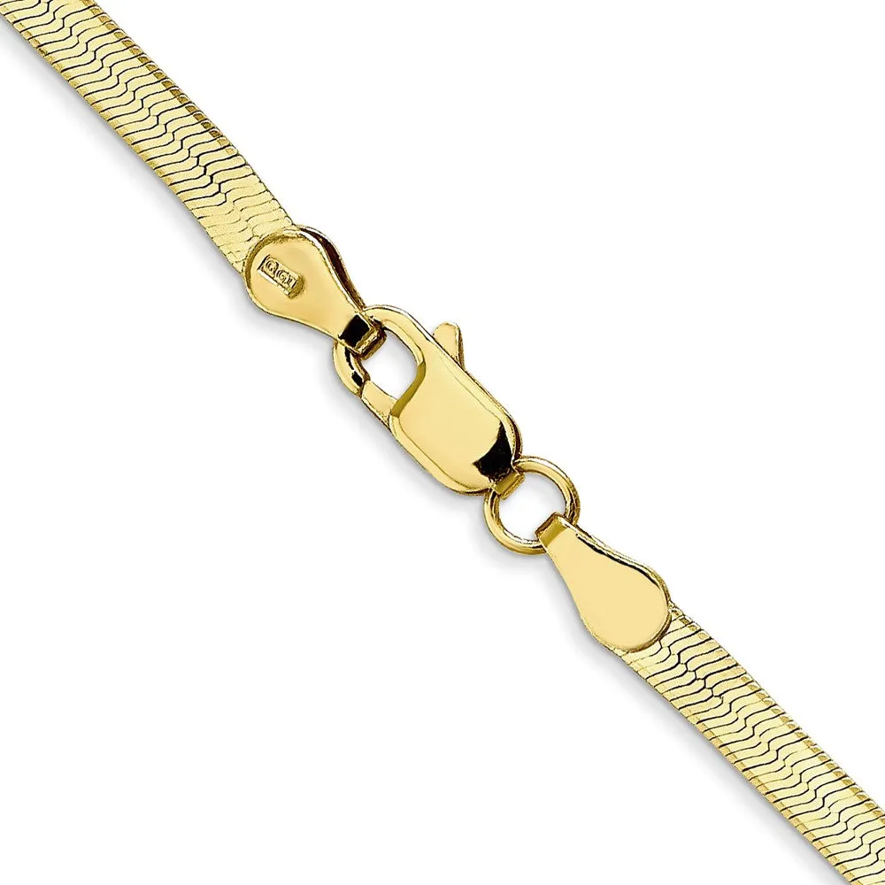 10KT Yellow Gold 16-inch 3MM Herringbone Chain