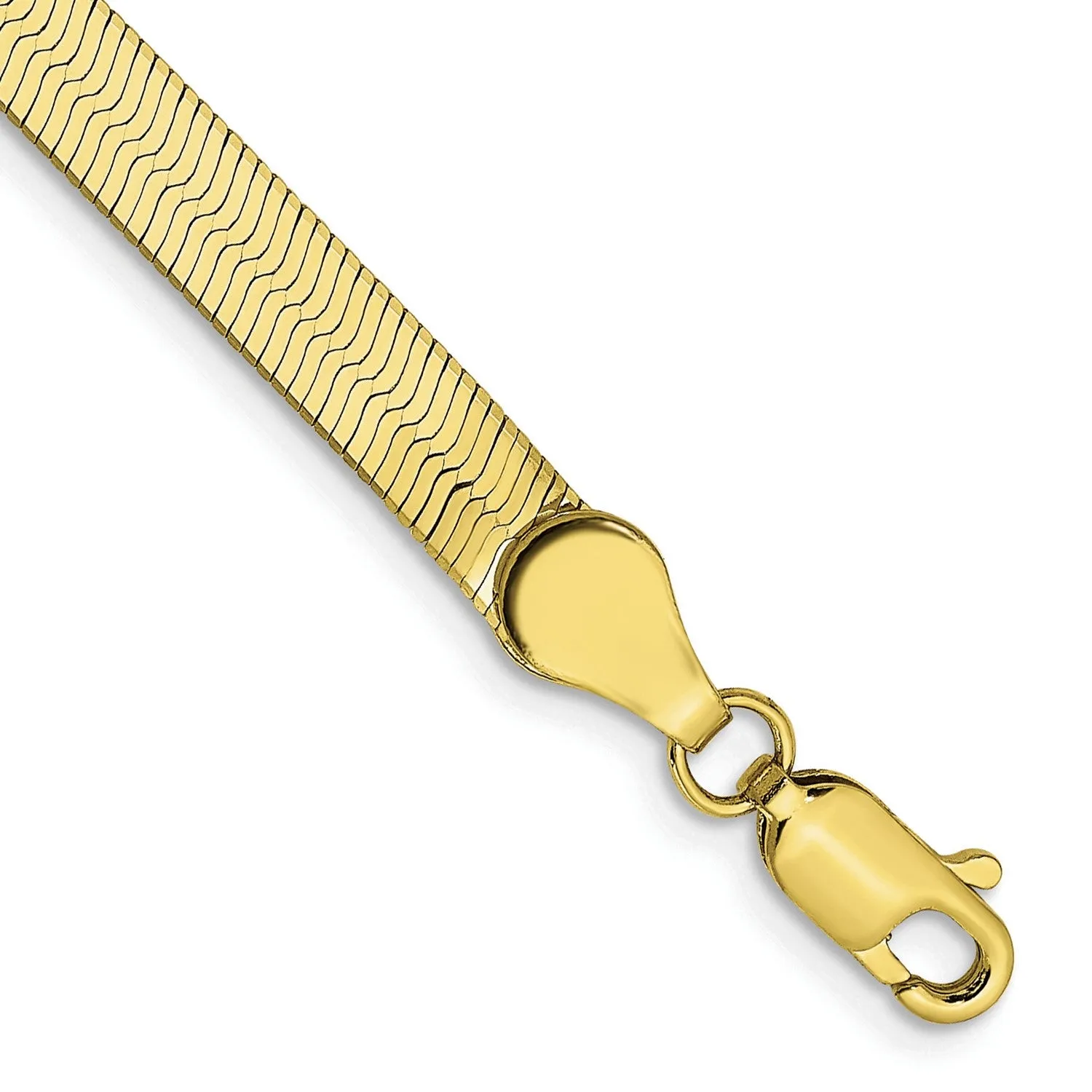 10KT Yellow Gold 8-inch 4MM Herringbone Bracelet