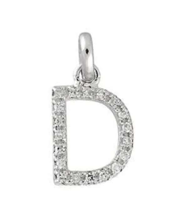 14 Karat Diamond Gold Initial Pendants