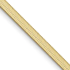 14k 2.5mm Silky Herringbone Chain Necklace