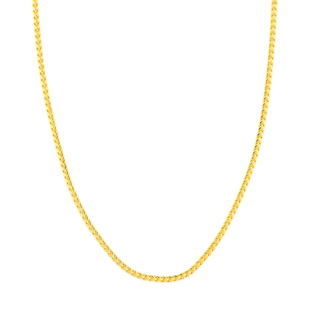 14k Gold 3mm Round Franco Chain