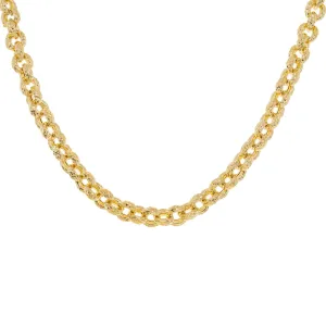 14K GOLD DIAMOND CUT BELCHER CHAIN