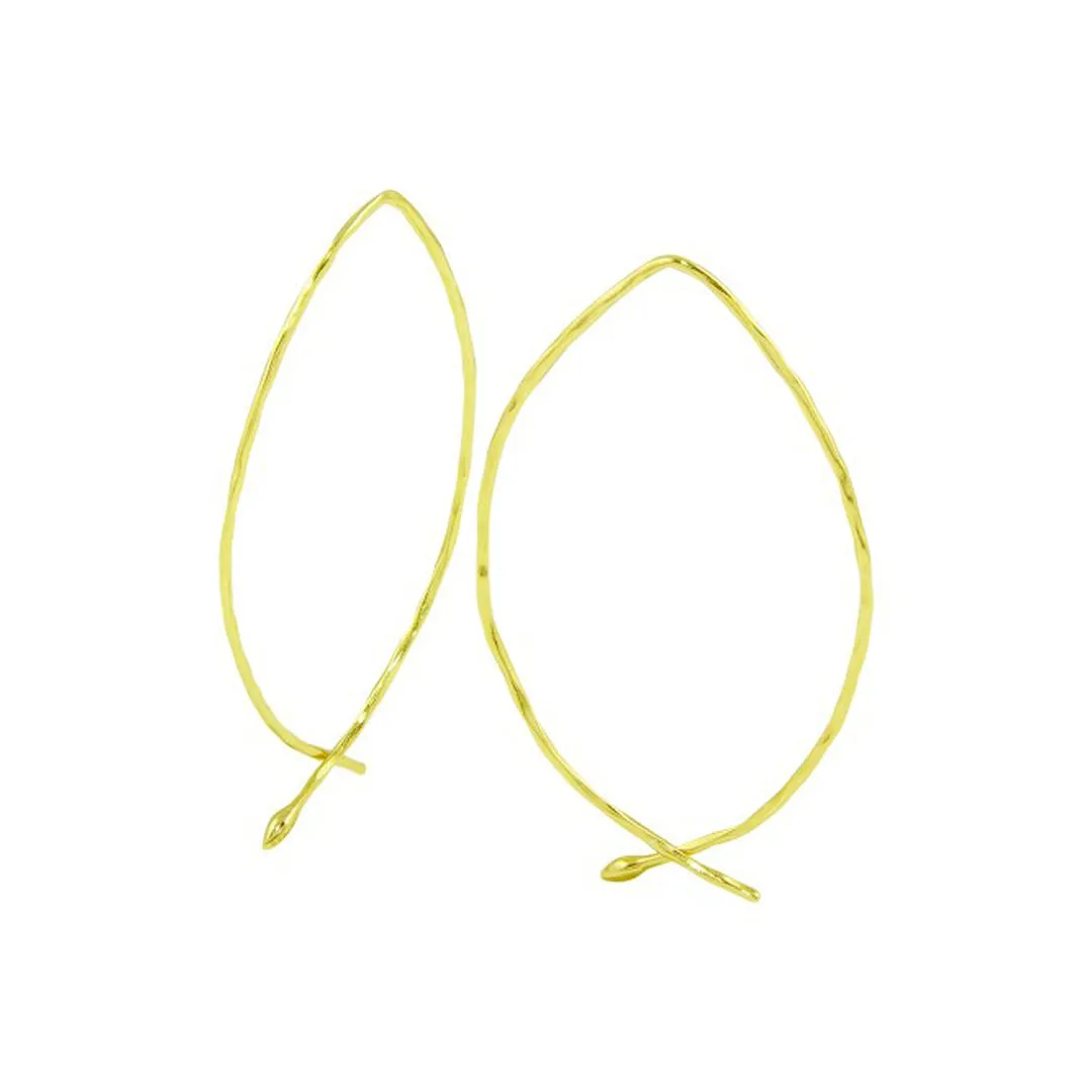 14k Gold Plated Wire Threader Earrings