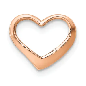 14K Rose Gold Polished Heart Design Slide Pendant