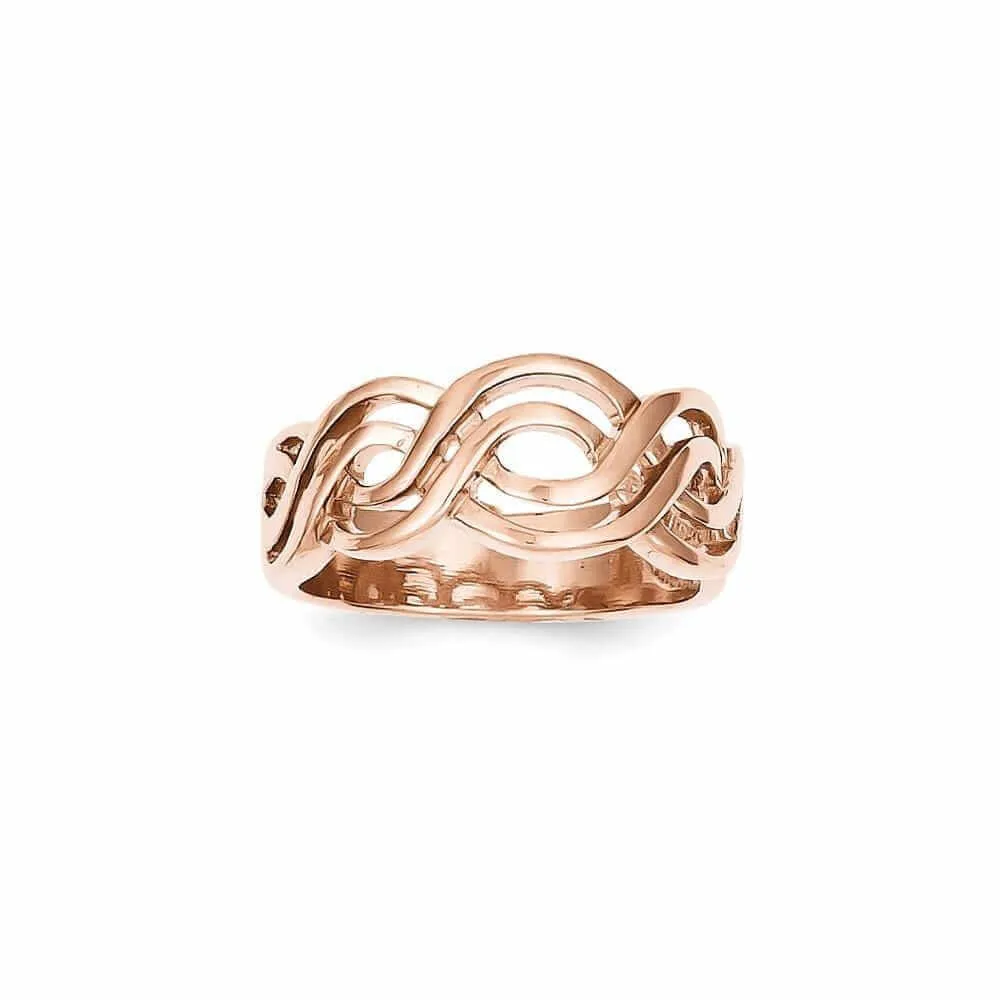 14k Rose Gold Timeless Creations Infinity Ring