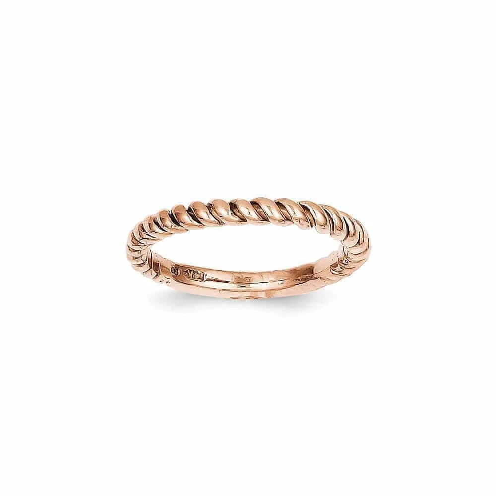 14k Rose Gold Timeless Creations Twisted Band