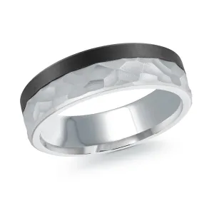 14K White Gold Ring from the Noir Collection by Malo - MRDA-147-65W