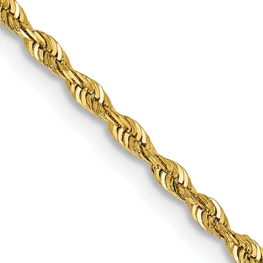 14k Yellow Gold 1.84mm D.C Quadruple Rope Chain