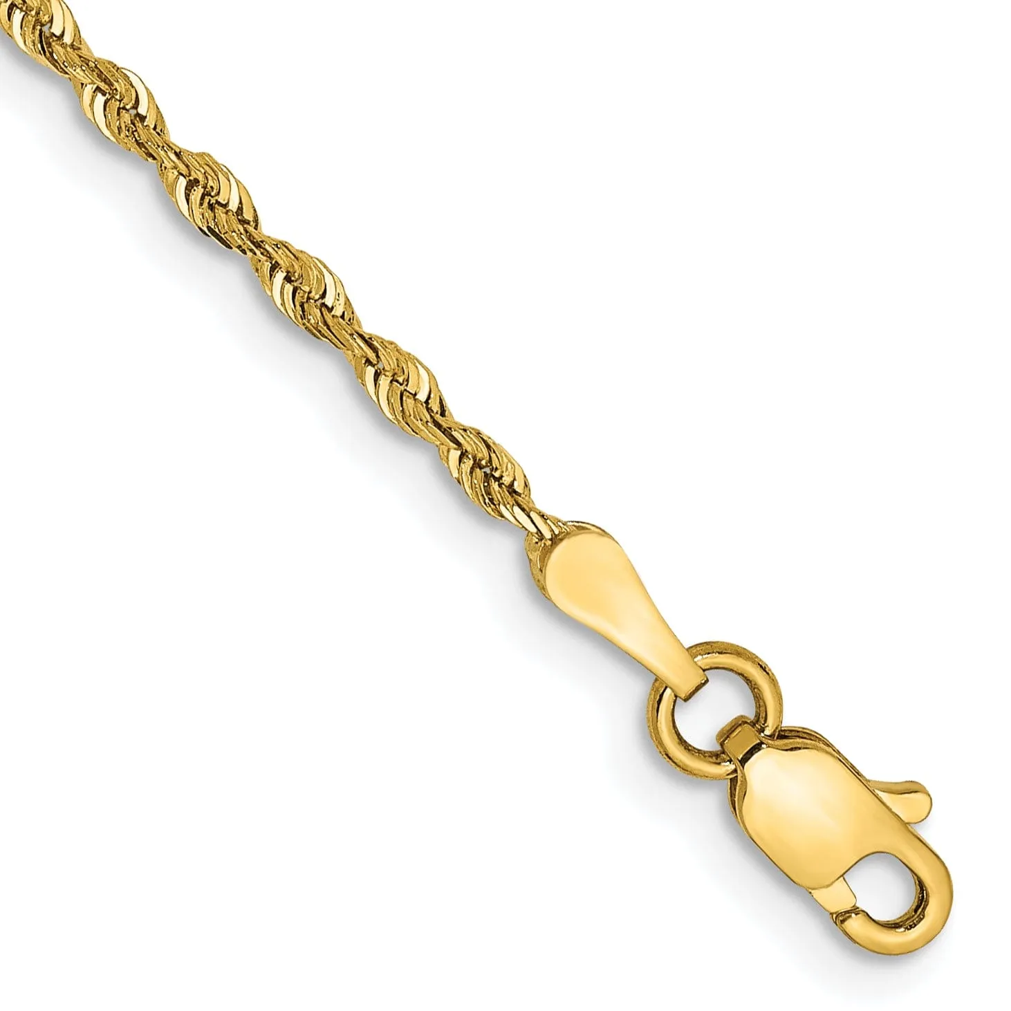 14k Yellow Gold 1.84mm D.C Quadruple Rope Chain