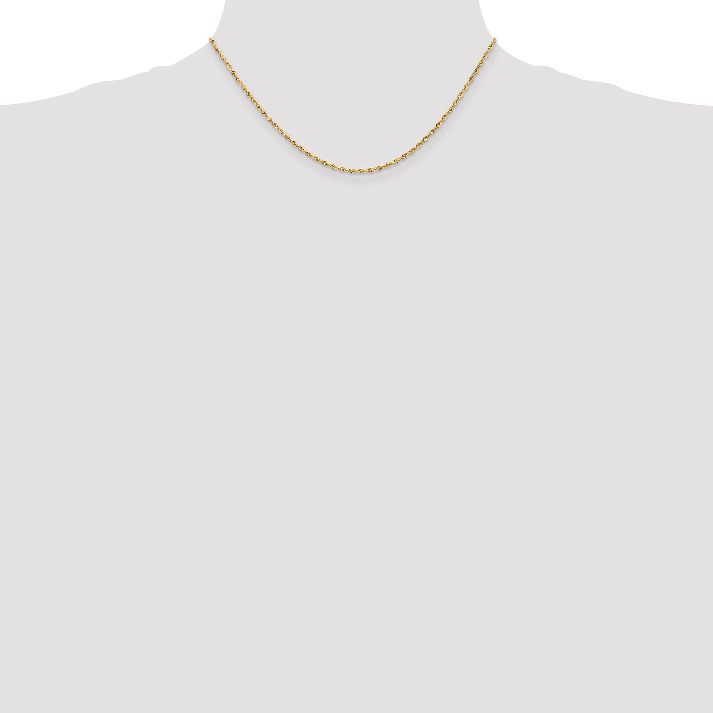 14k Yellow Gold 1.84mm D.C Quadruple Rope Chain