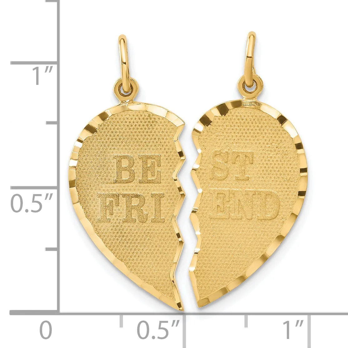 14k Yellow Gold Best Friend Break-apart Charm