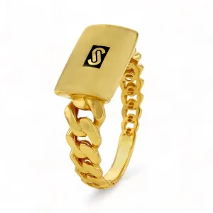 14k yellow gold classic plain original Monaco ring-M008