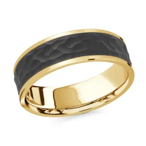 14K Yellow Gold Ring from the Noir Collection by Malo - MRDA-076-7Y