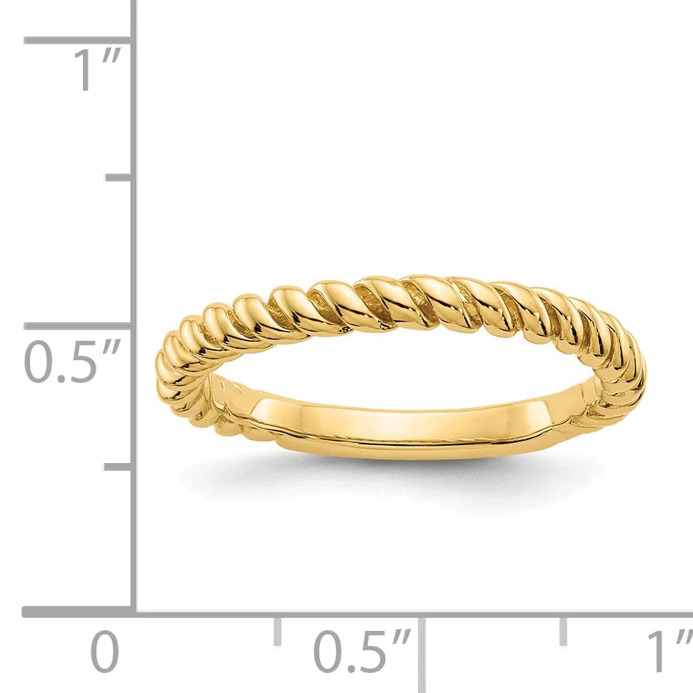 14k Yellow Gold Timeless Creations Twisted Band