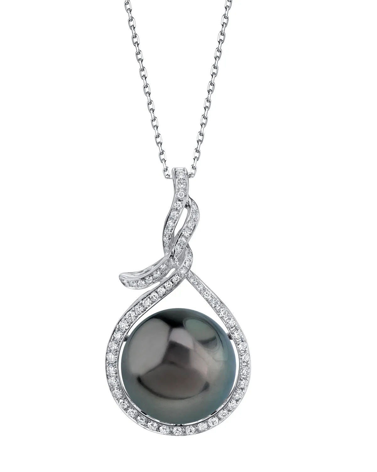 14mm Tahitian South Sea Pearl & Diamond Agnes Pendant