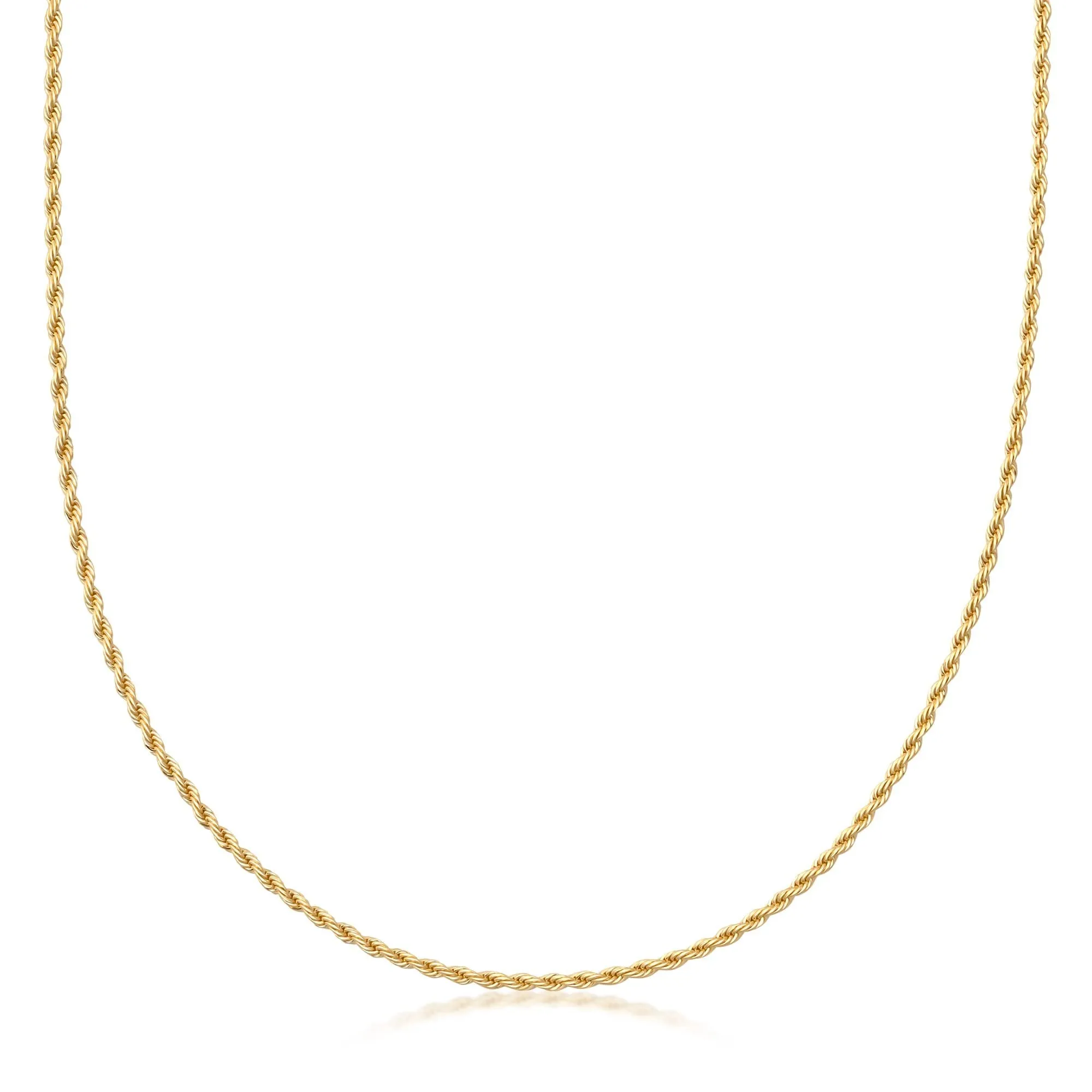 18k Gold Plated Rope Chain Necklace (available in multiple options)