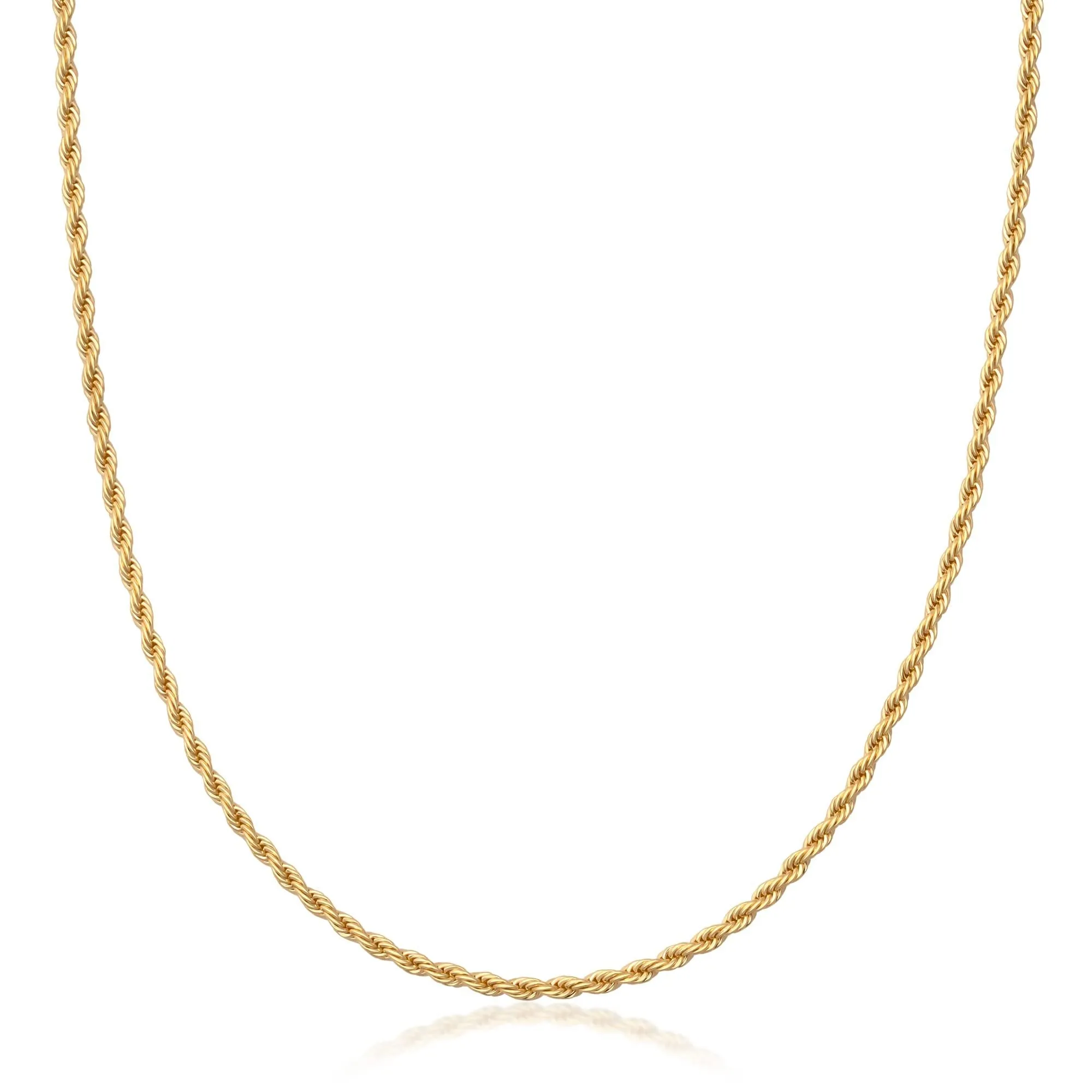 18k Gold Plated Rope Chain Necklace (available in multiple options)