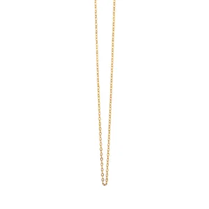 18K YELLOW GOLD 30'' THIN OVAL CHAIN