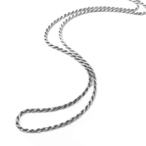 2.3 mm Antiqued Sterling Silver Rope Chain | #C5488