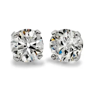 3.10 CTW Diamond Stud Platinum Earrings