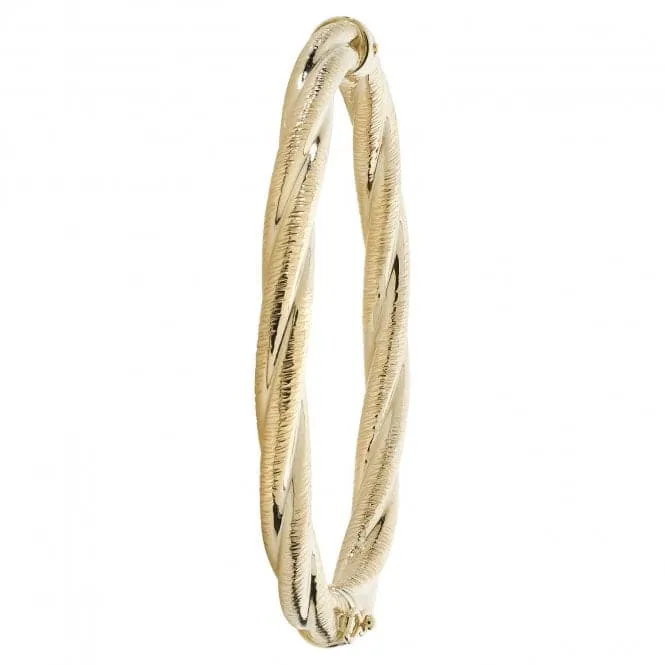 9ct Yellow Gold Ladies Hinged Bangle BN393