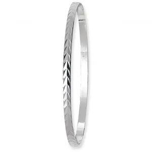 Acotis Silver Bangle Round Dia Cut G4119