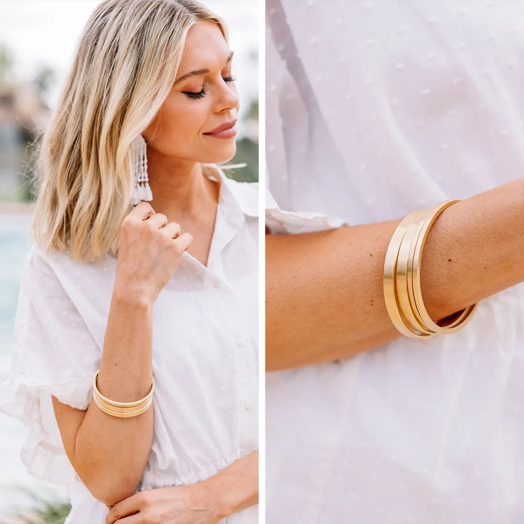 Add A Little Pop Gold Bangle Set