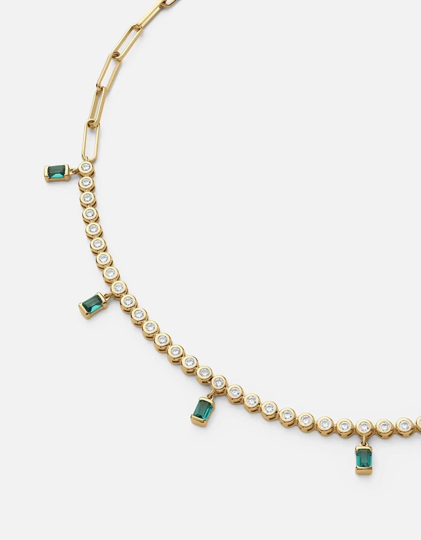 Alta Emerald Choker, Gold Vermeil/Sapphire