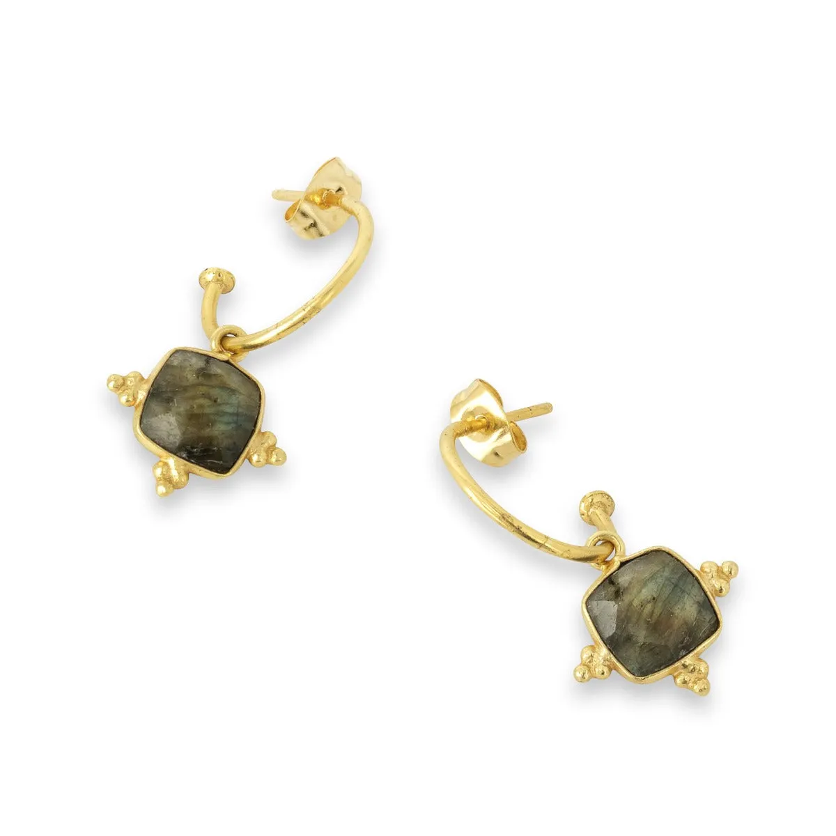 Asia Labradorite Hoop Earrings