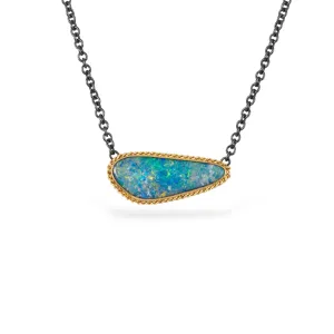 Australian Opal Unique Contrast Necklace