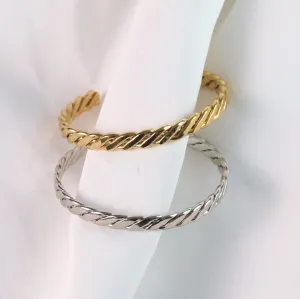 Azura | Stainless Steel 18K Gold Plated or Silver Cuff Bangle