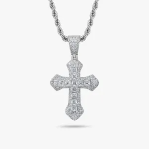 Baguette Band Gothic Cross Pendant