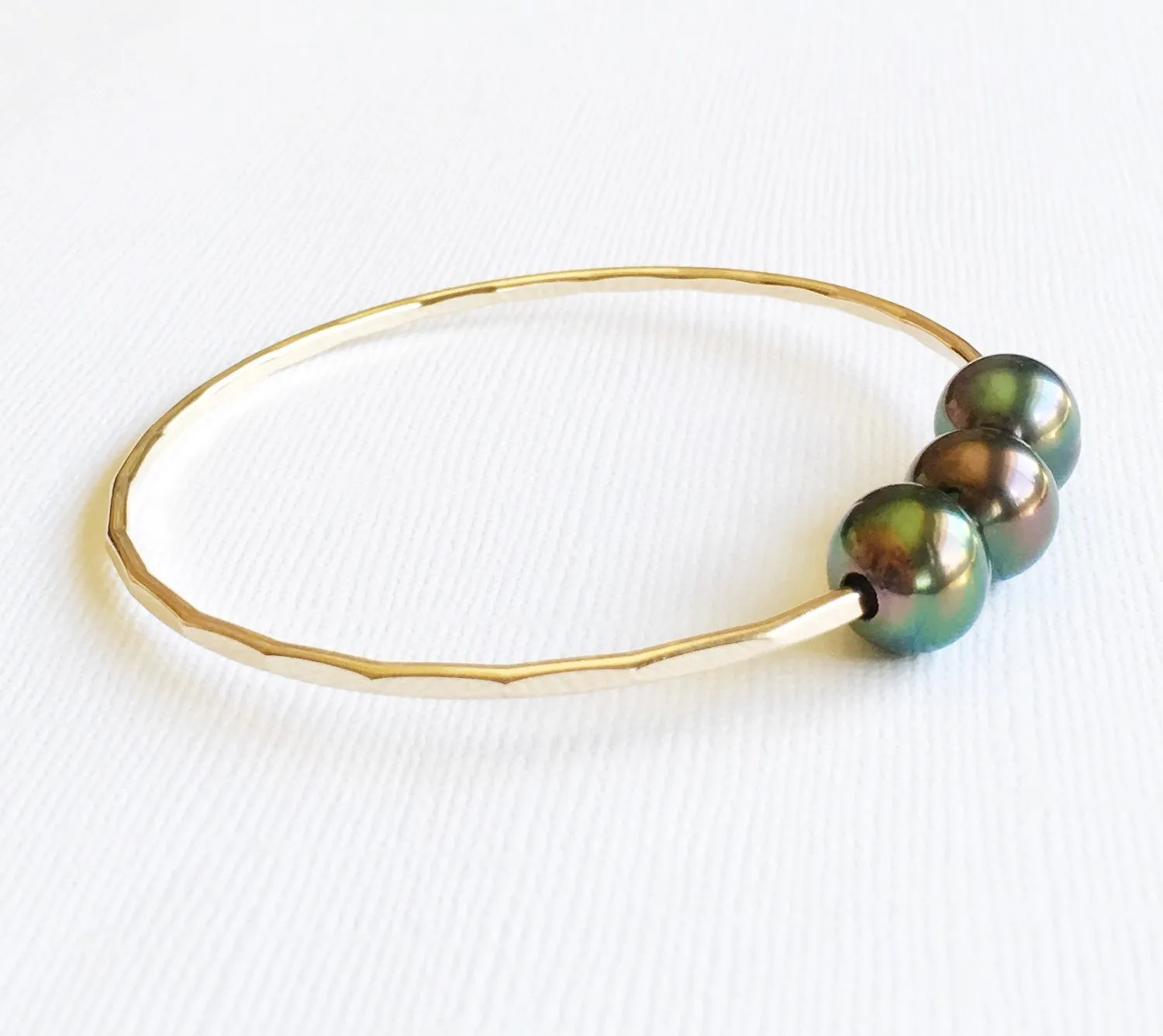 Bangle Paige - tahitian pearls  (B237)