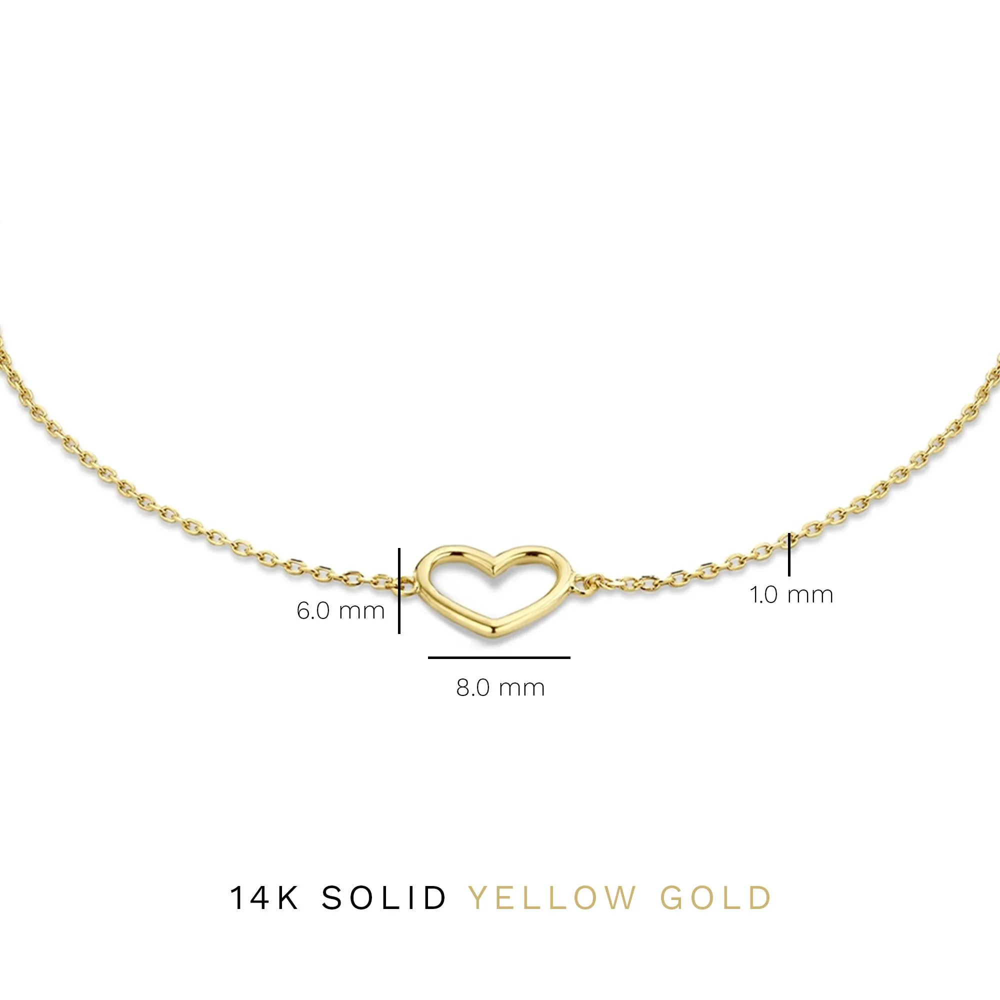 Belleville Amore 14 karat gold bracelet with heart