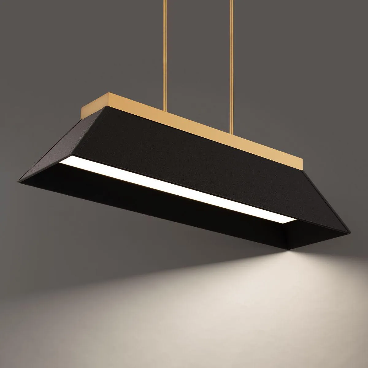 Bentley 44 in. LED Pendant Light Black & Brass finish