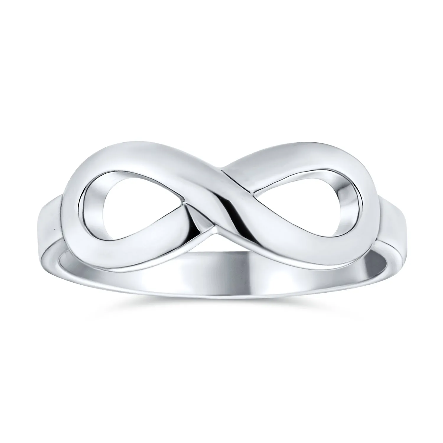 Best Friends BFF Love Knot Infinity Band Ring .925Sterling Silver