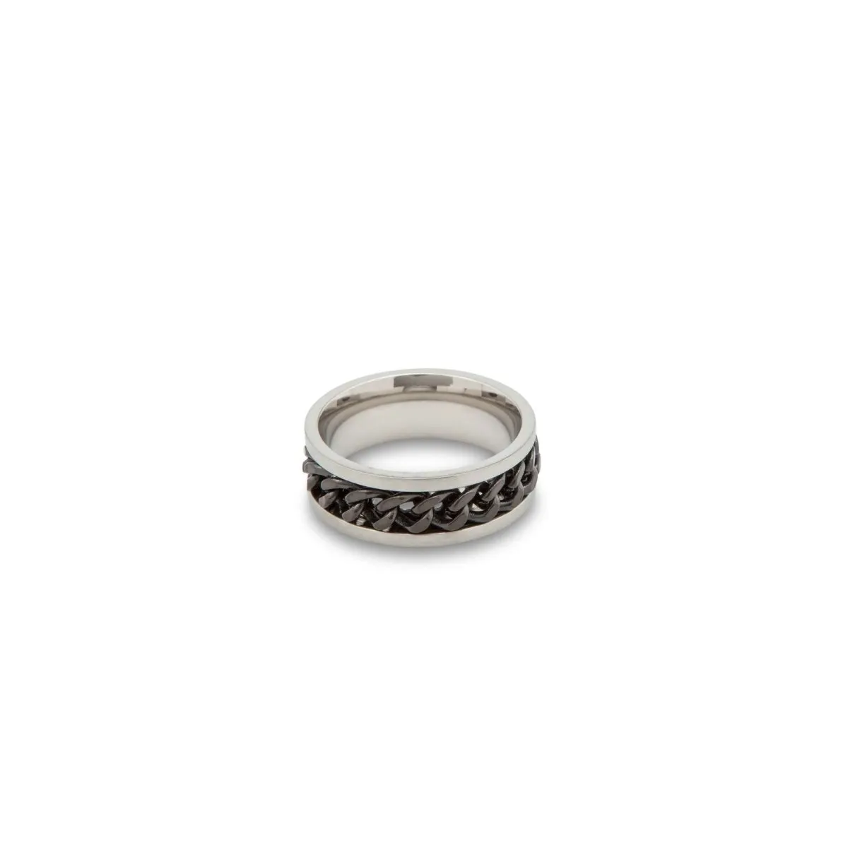 Braided Silver Chain Ring