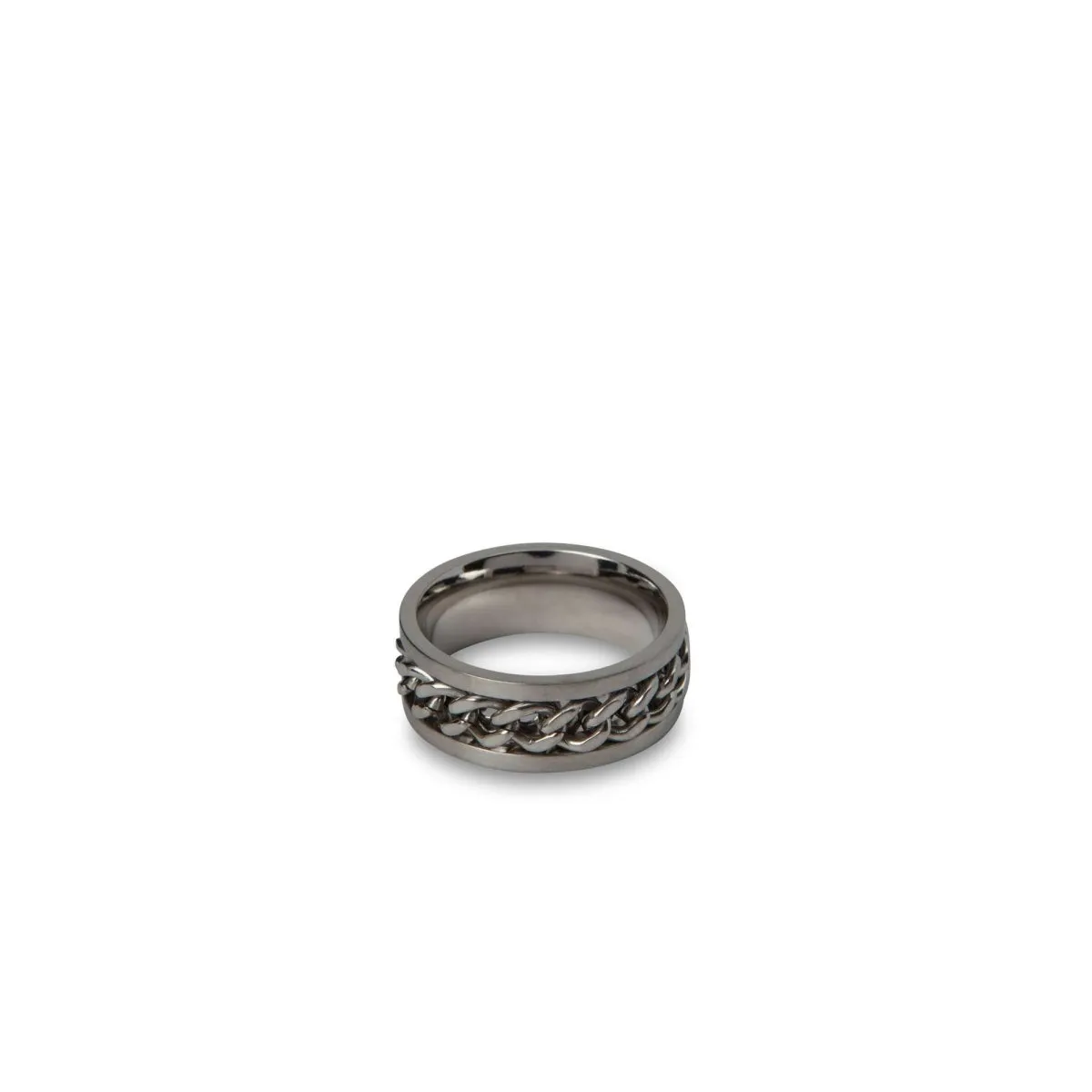 Braided Silver Chain Ring