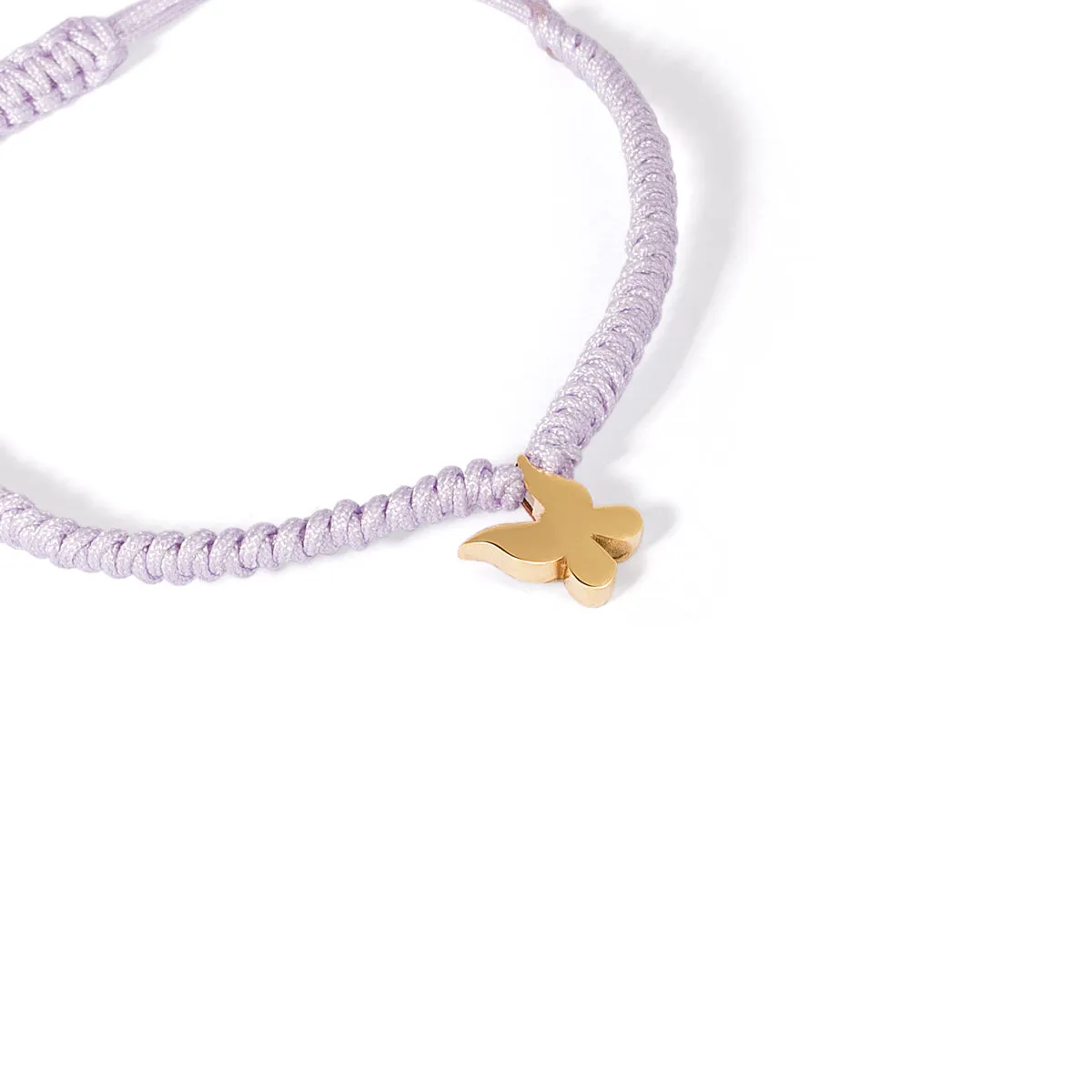 Butterfly Charm Cord Bracelet