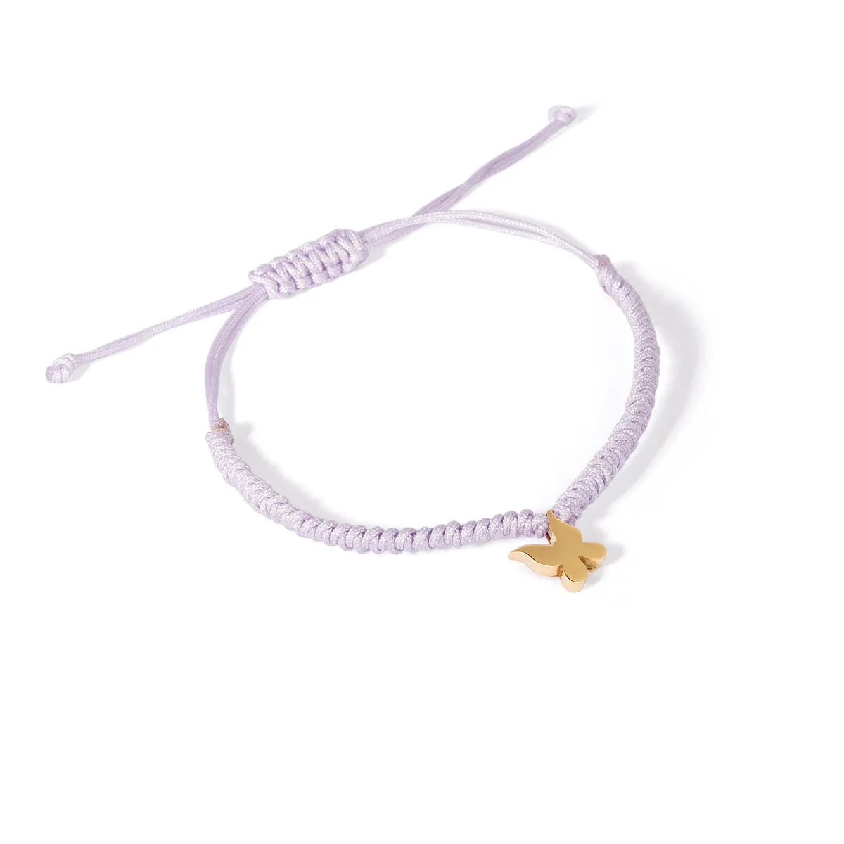 Butterfly Charm Cord Bracelet