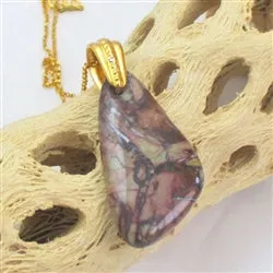 Butterfly Jasper Gemstone Pendant Necklace