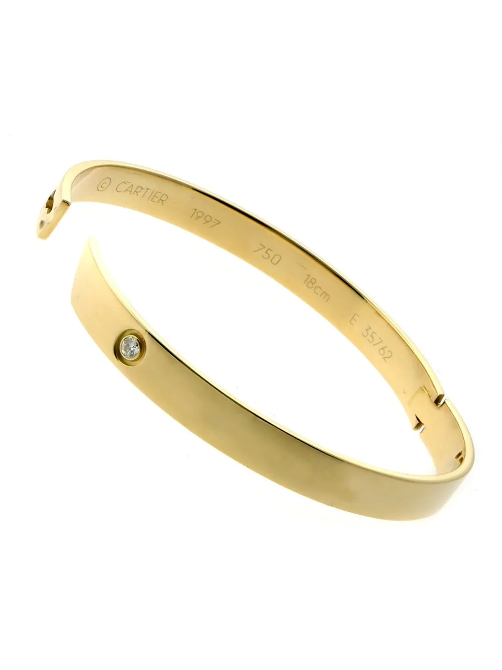 Cartier Gold Anniversary Diamond Bangle Bracelet