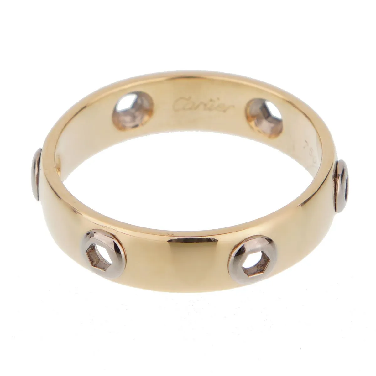 Cartier Love Series Yellow Gold Band Ring Sz 4 3/4