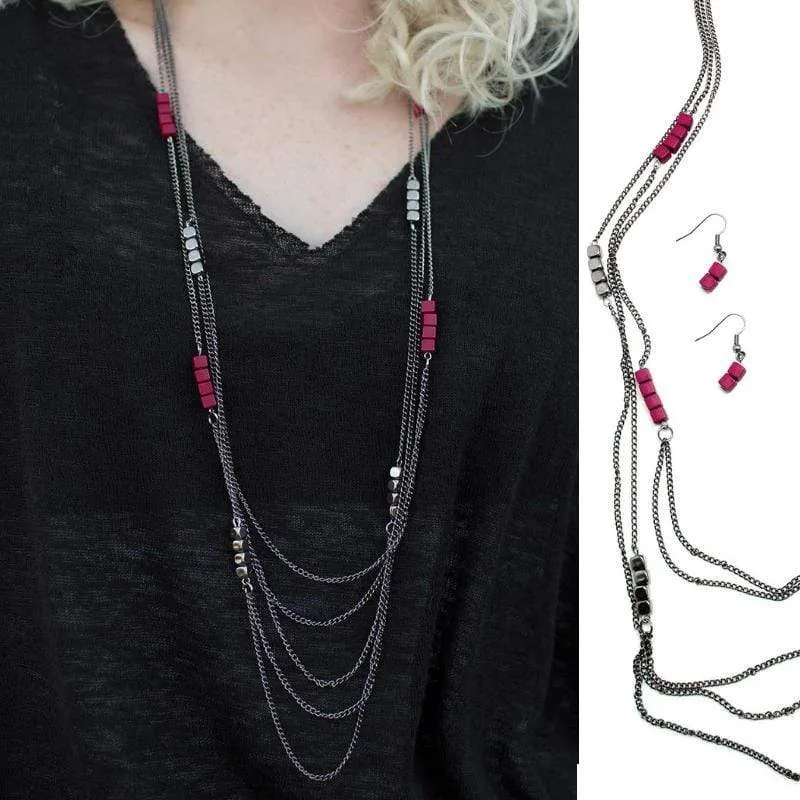 Chain of Fools Pink Necklace