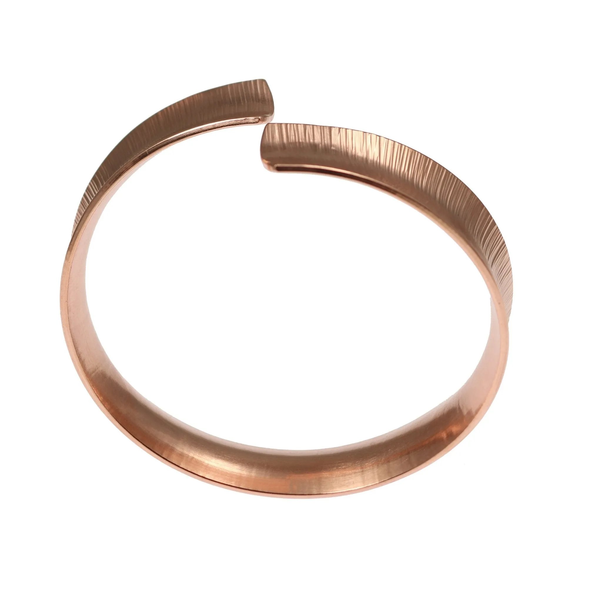 Chased Copper Bangle Bracelet