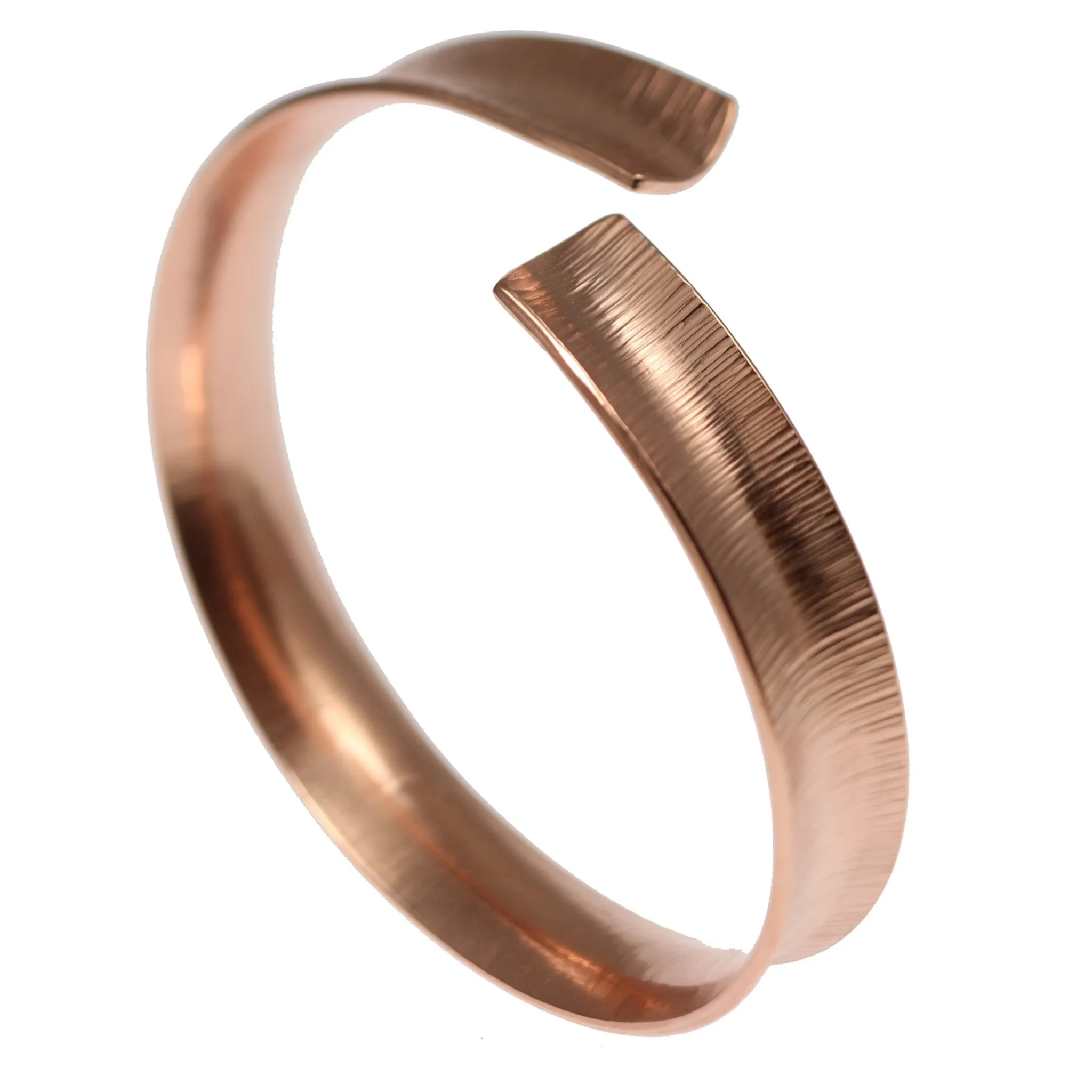 Chased Copper Bangle Bracelet